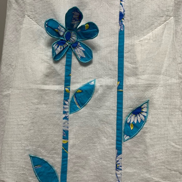 Lilly Pulitzer 60s Style smock floral appliqué Dress size 8 no flaws - Picture 7 of 16